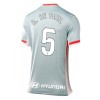 Atletico Madrid Rodrigo De Paul #5 Bortedrakt Kvinner 2024-25 Kortermet